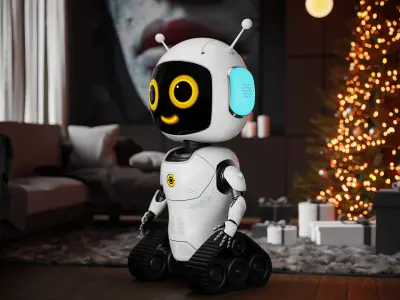 Robot-001 Low-poly 3D model