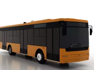 Bus Bogdan E701 Low Low-poly 3D model