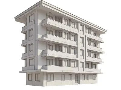 Modern Residential Building 05 3D model