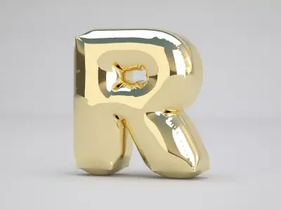 R Balloon Gold 3D model