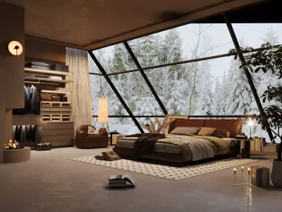 Bedroom interior scenes 3D model