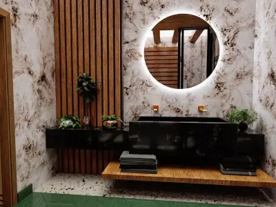 Modern Bathroom Low-poly 3D model