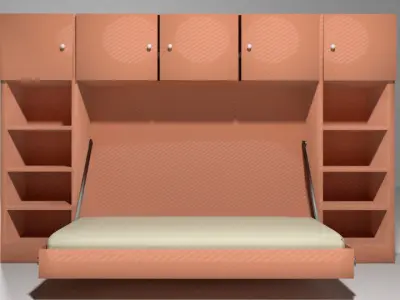 Bed - Murphy Bed 3D model