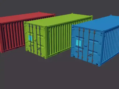 Shipping Container  Free low-poly 3D model