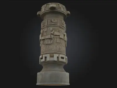 Ancient Stone Pillar  Timeless Monument of Forgotten Empires 3D model