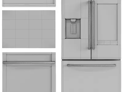 Samsung Kitchen Bundle04 Low-poly 3D model