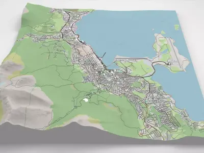 Cityscape Ushuaia Argentina 3D model