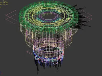 Relics - Wall Rounded Surface 02 3D model