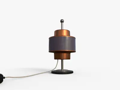 Table Lamp Metal Copper Low-poly 3D model