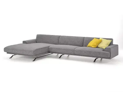 Slab Corner Sofa 3D model