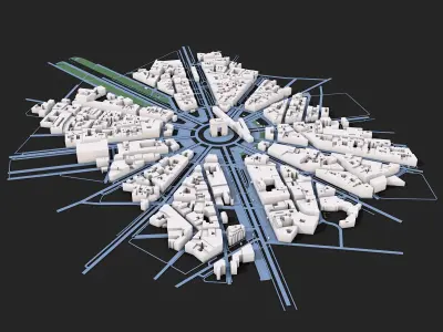 Paris City 3D model