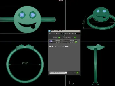 Women Ring 3D print model 41