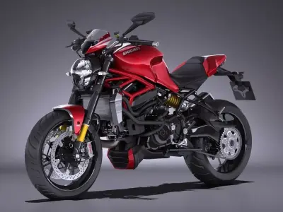 Ducati Monster 1200R 2017 3D model