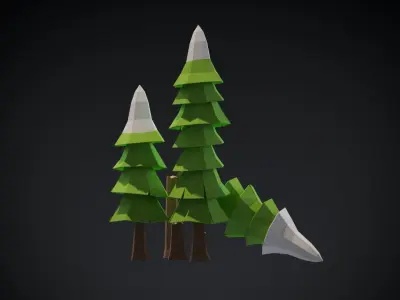 Tree 005 Low-poly 3D model