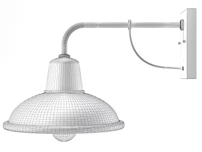 Large Round Exterior Lamp 3D Model 3D model