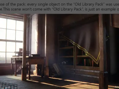 Old Library Pack 3D model