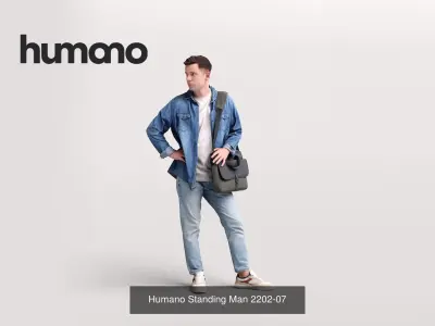 Humano 6-Pack - STANDING PEOPLE - 6x 3D models B