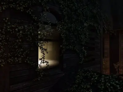 Haunted Abandoned House  Horror Game Asset Old Dark Mansion 3D model