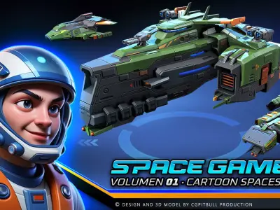 SPACE Games Vol-01  Low-poly 3D model