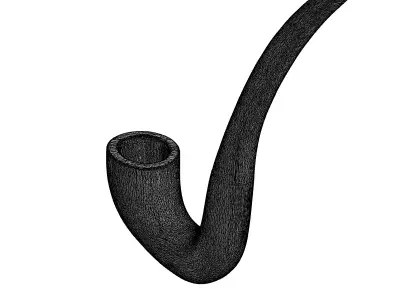 Classic Wooden Smoking Pipe 3D Model Low-poly 3D model