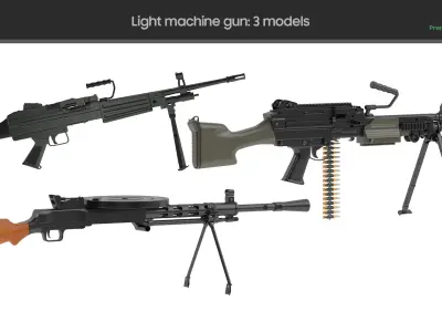  100 Firearms High-Poly Collection Vol 1 