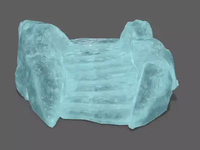 Ice Stairs Low-poly 3D model