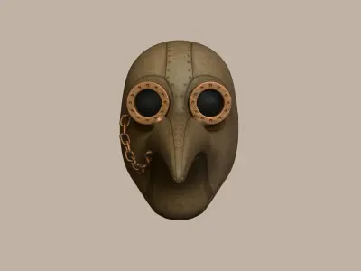 Plague Doctor Mask - Sci-Fi - Character Design Low-poly 3D model