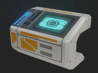 Sci-Fi Control Panel  - Game Ready - PBR Low-poly 3D model