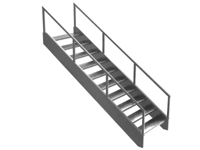 Metal Stairs PBR Low-poly 3D model