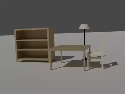 Minimalist Furniture Pack Low-poly 3D model