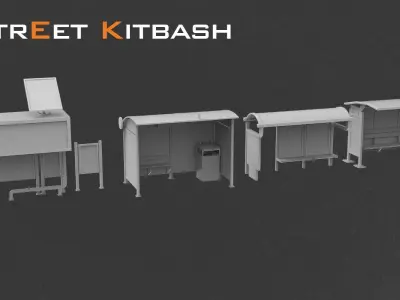 Street Kitbash 3D model