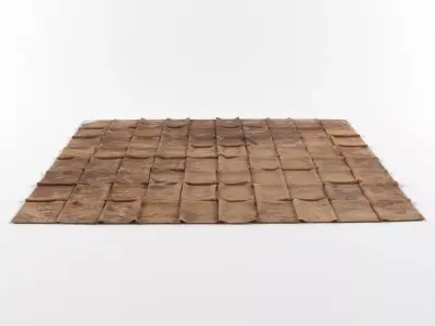 Patchwork leather rug 3D model