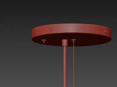 Victoria Pendant by Kundalini Black and White 3D model