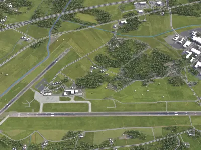 Vaasa - 3D Airport Low-poly 3D model