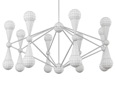 CARACAS SIXTEEN LIGHT CHANDELIER Low-poly 3D model