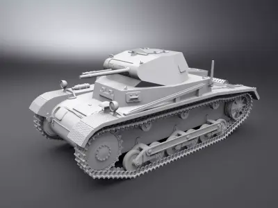 Panzer 2 b Scale model 3D print model