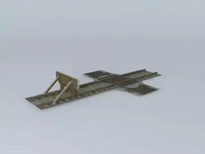 Eco Rail USA Walkover Buffer Old Steam Days Free 3D model