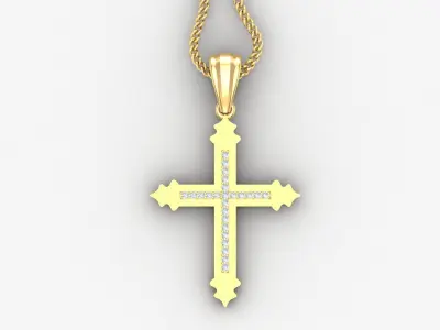 Cross Light Gold 4CP079 3DM STL 3D model