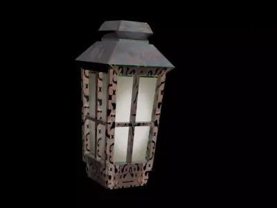 old LIGHT  Low-poly 3D model