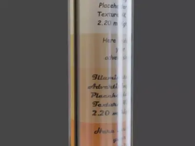 Modern Illuminated Advertising Pillar 5 Low-poly 3D model