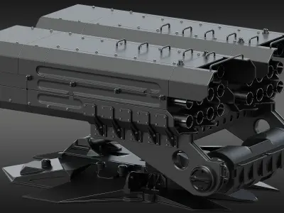 SciFi Missile Launcher 3D model