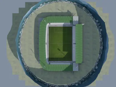 Estadio do Maritimo Funchal Portugal Low-poly 3D model