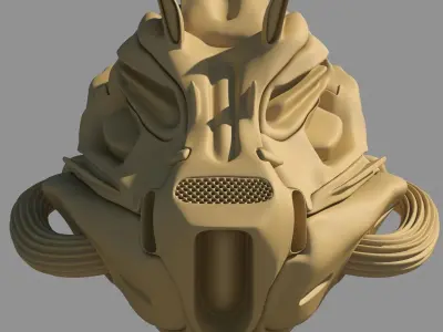 Sci-Fi Helmet 3D model