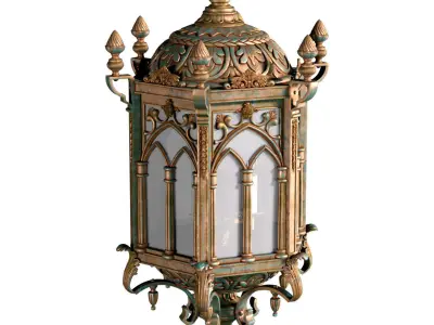 Street lamp in Oriental East style 3D model