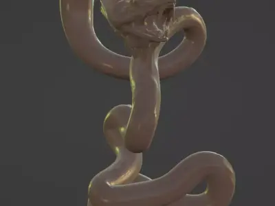 Stylized Snake Model 3D model