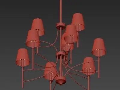 Millau Collection 9  Chandelier 3D model