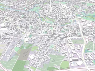 Cityscape  Brunswick Germany 3D model