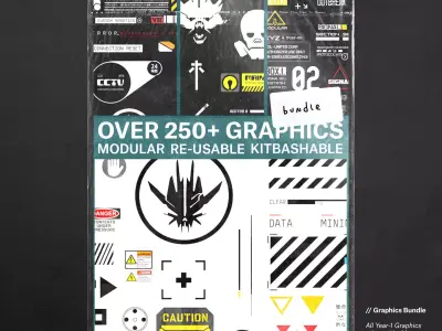 Ultimate Sci-fi Decals Bundle Texture