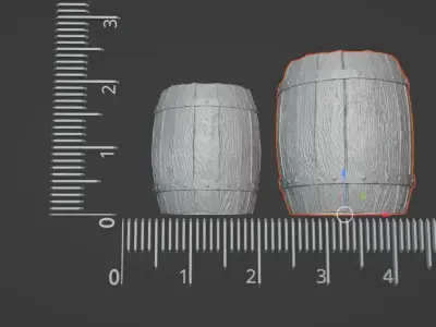 Barrel Miniature 20mm 25mm Pre-supported STL Free 3D print model