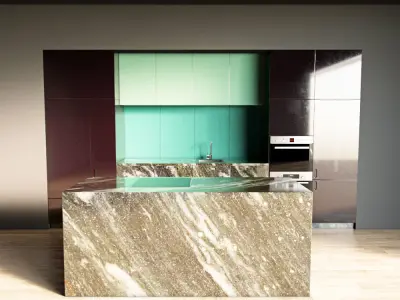 81-Kitchen9 glossy 7 3D model